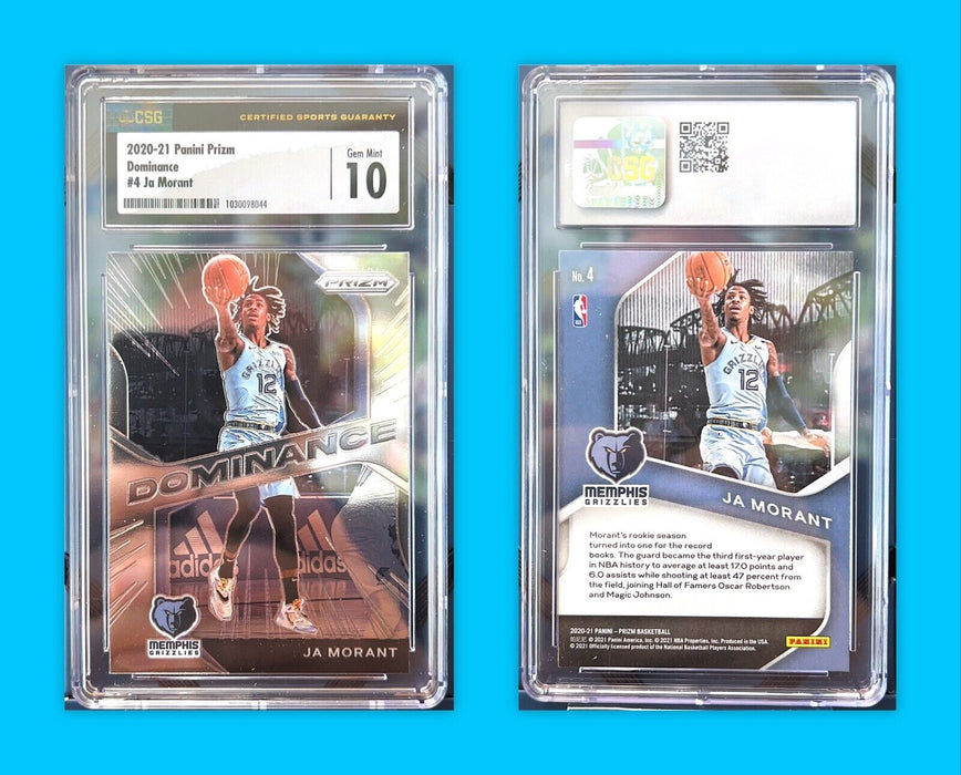 2020-21 Panini Prizm Ja Morant #4 Dominance GEM MINT 10