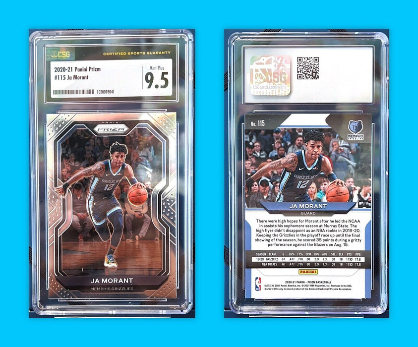 2020-21 Panini Prizm Ja Morant #115 MINT+ 9.5 2nd Year!!
