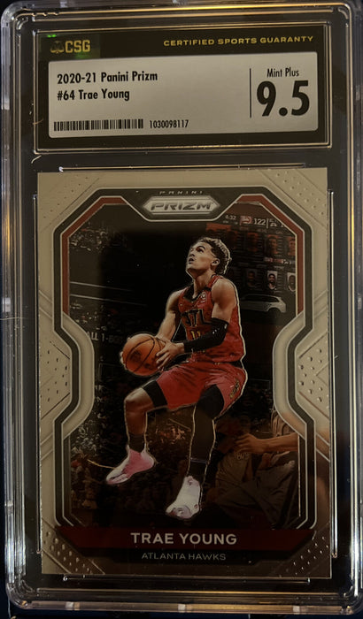2020-21 Panini Prizm Trae Young #64 HAWKS MINT PLUS 9.5!!