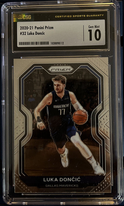 2020-21 Panini Prizm #32 Luka Doncic Base Dallas Mavericks GEM MINT 10